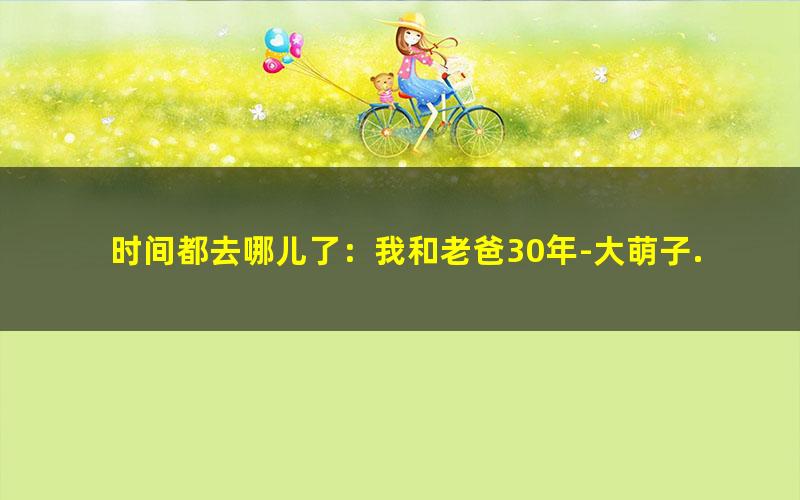 时间都去哪儿了：我和老爸30年-大萌子.epub