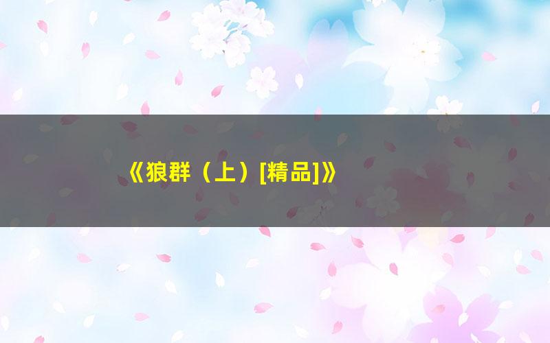 《狼群（上）[精品]》