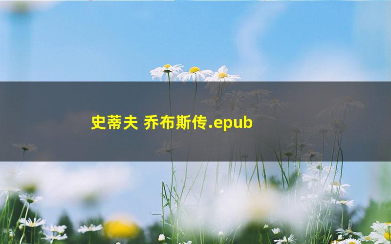 史蒂夫 乔布斯传.epub