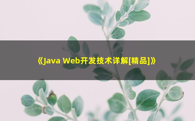 《Java Web开发技术详解[精品]》王石磊 pdf/azw3/mobi电子版百度夸克网盘免费下载