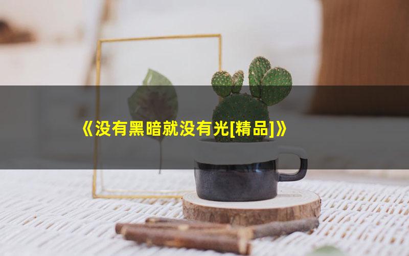 《没有黑暗就没有光[精品]》 pdf/azw3/mobi电子版百度夸克网盘免费下载