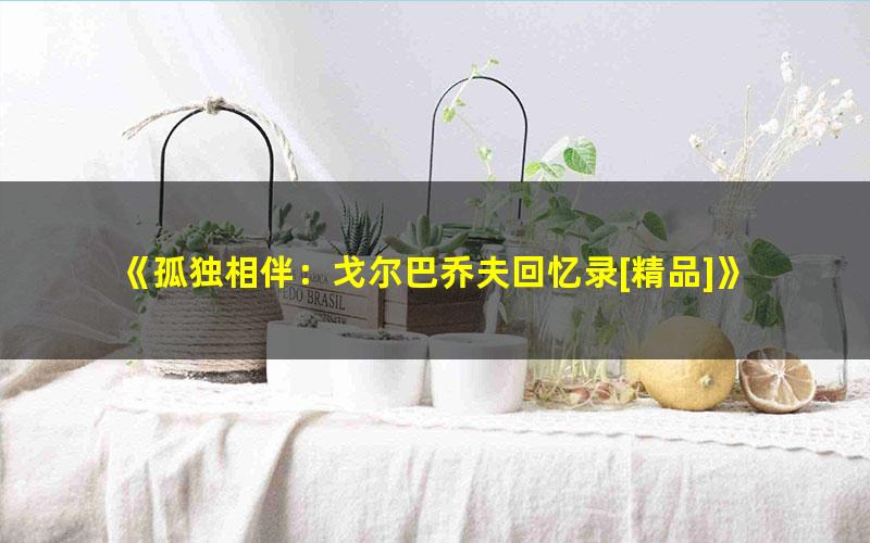 《孤独相伴：戈尔巴乔夫回忆录[精品]》