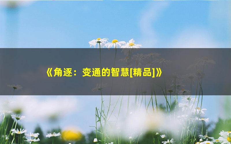 《角逐：变通的智慧[精品]》