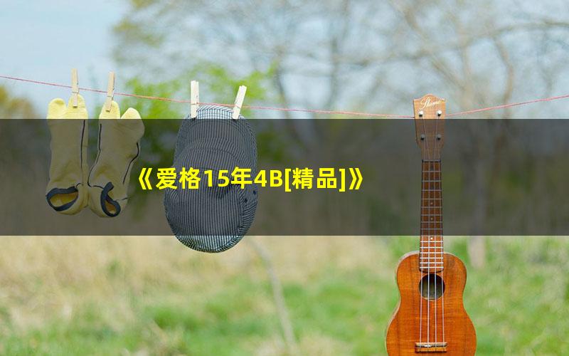 《爱格15年4B[精品]》 pdf/azw3/mobi电子版百度夸克网盘免费下载