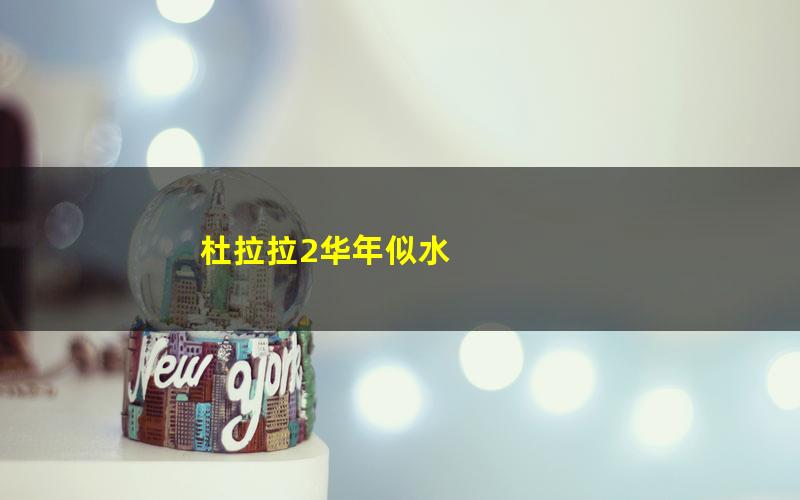 杜拉拉2华年似水