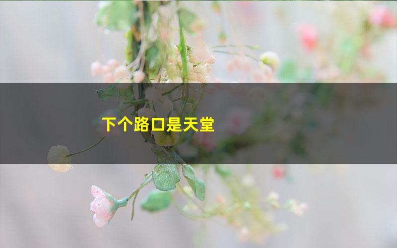 下个路口是天堂