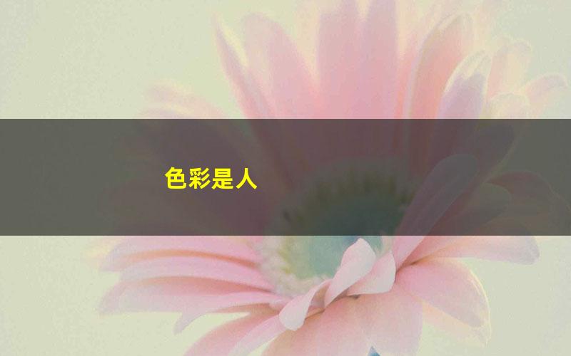 色彩是人