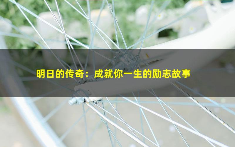 明日的传奇：成就你一生的励志故事