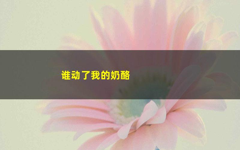 谁动了我的奶酪