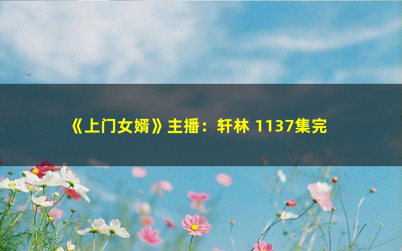 《上门女婿》主播：轩林 1137集完