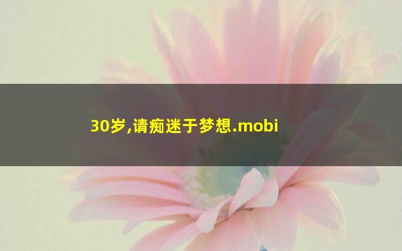 30岁,请痴迷于梦想.mobi