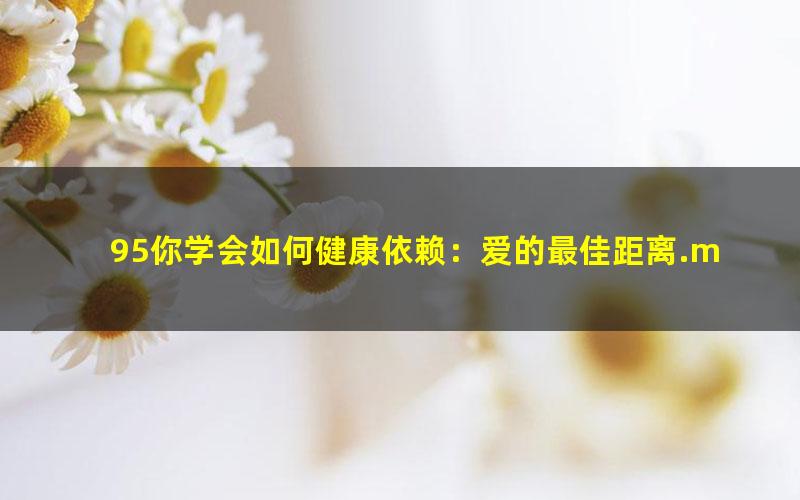 95你学会如何健康依赖：爱的最佳距离.mobi
