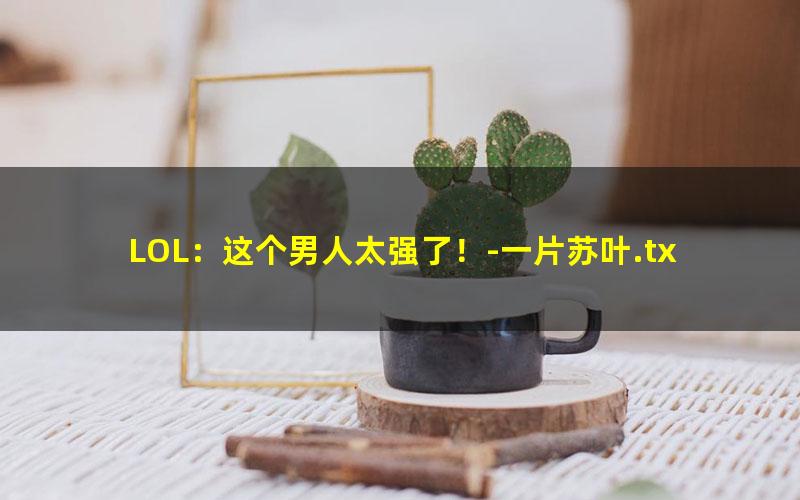 LOL：这个男人太强了！-一片苏叶.txt