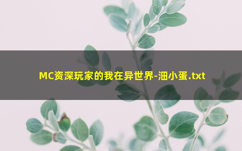 MC资深玩家的我在异世界-沺小蛋.txt