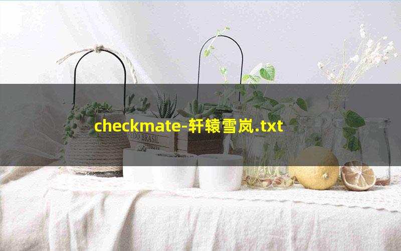 checkmate-轩辕雪岚.txt