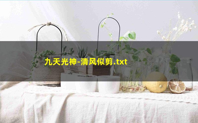 九天光神-清风似剪.txt
