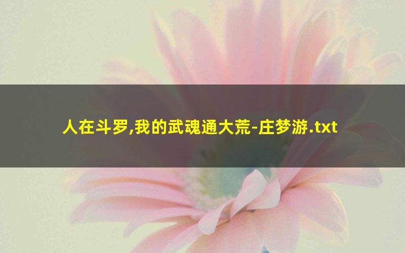人在斗罗,我的武魂通大荒-庄梦游.txt