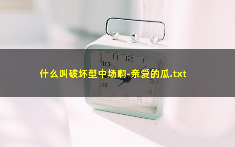 什么叫破坏型中场啊-亲爱的瓜.txt txt/pdf/azw3/mobi电子版百度夸克网盘下载