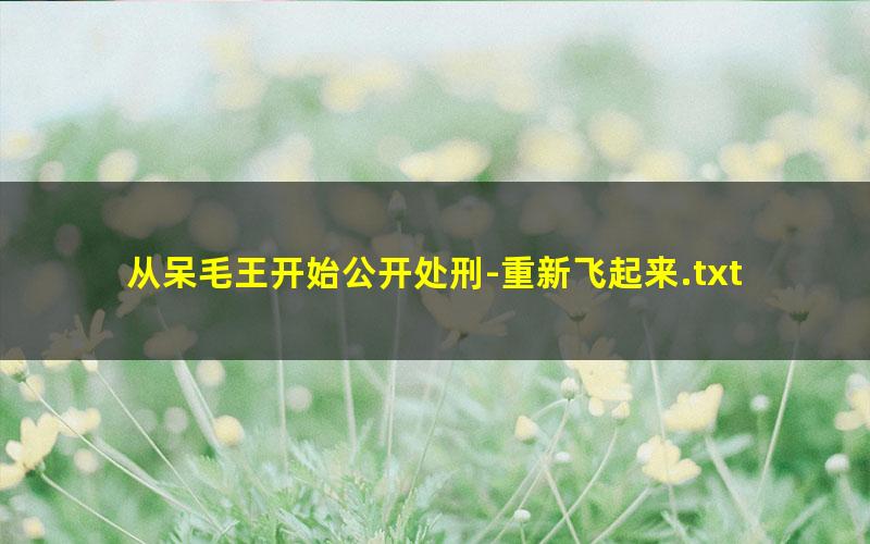 从呆毛王开始公开处刑-重新飞起来.txt