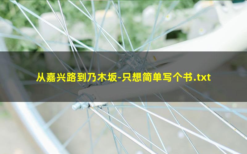 从嘉兴路到乃木坂-只想简单写个书.txt