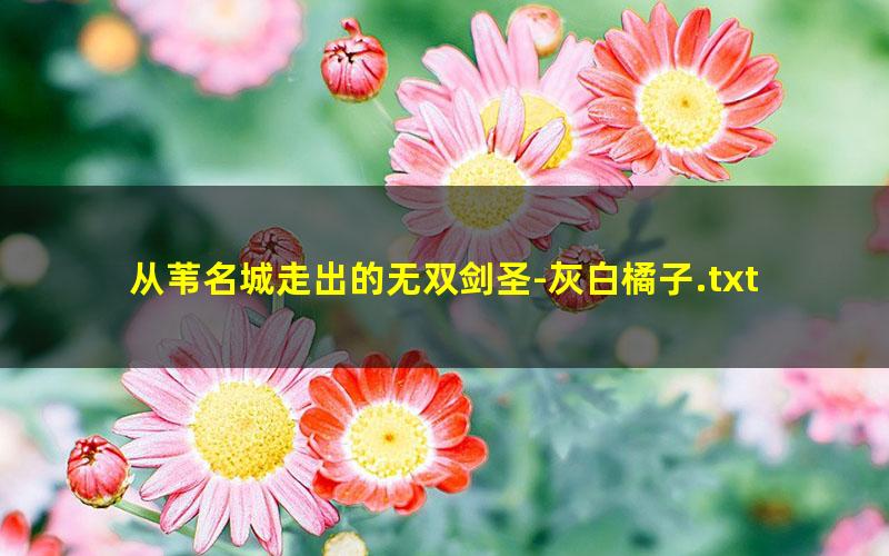 从苇名城走出的无双剑圣-灰白橘子.txt