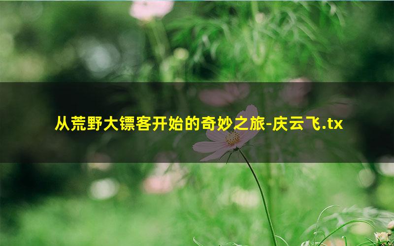 从荒野大镖客开始的奇妙之旅-庆云飞.txt