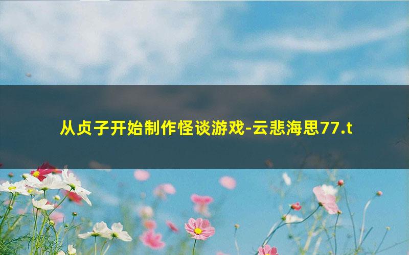 从贞子开始制作怪谈游戏-云悲海思77.txt