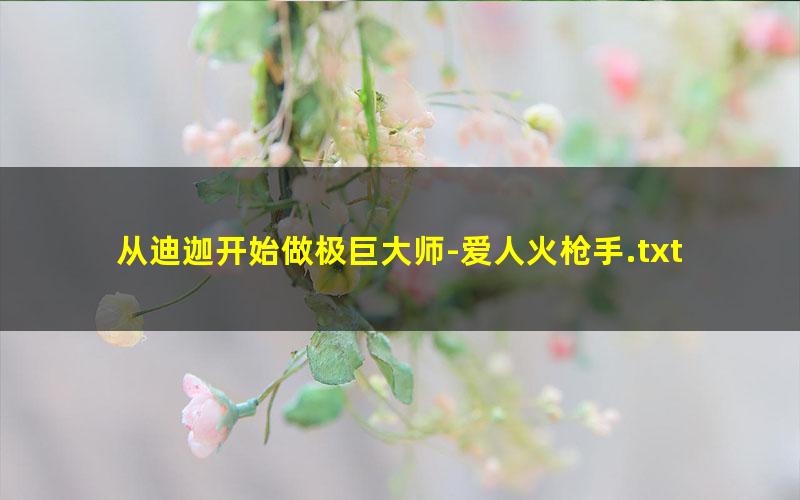 从迪迦开始做极巨大师-爱人火枪手.txt