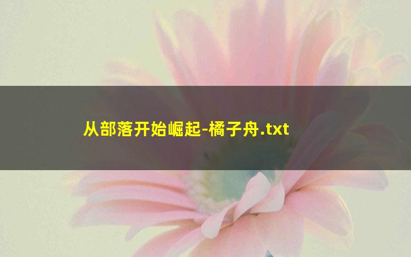 从部落开始崛起-橘子舟.txt