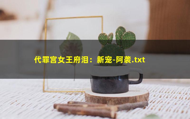 代罪宫女王府泪：新宠-阿袭.txt