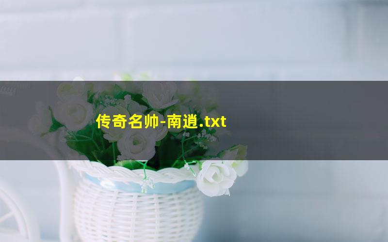 传奇名帅-南逍.txt