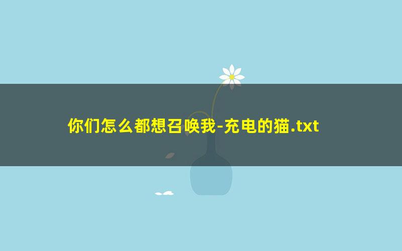 你们怎么都想召唤我-充电的猫.txt txt/pdf/azw3/mobi电子版百度夸克网盘下载