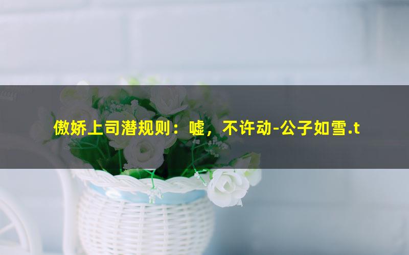 傲娇上司潜规则：嘘，不许动-公子如雪.txt