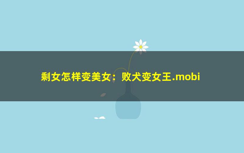 剩女怎样变美女：败犬变女王.mobi