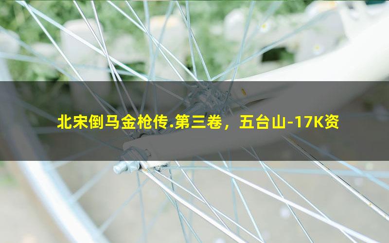 北宋倒马金枪传.第三卷，五台山-17K资产平台.txt