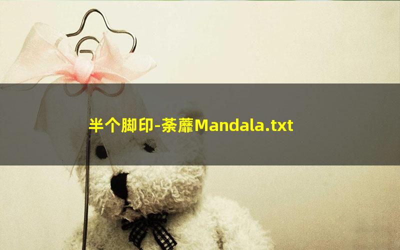 半个脚印-荼蘼Mandala.txt