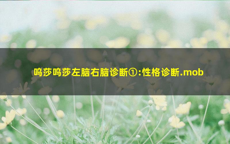 呜莎呜莎左脑右脑诊断①:性格诊断.mobi