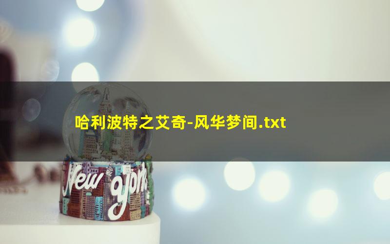 哈利波特之艾奇-风华梦间.txt txt/pdf/azw3/mobi电子版百度夸克网盘下载