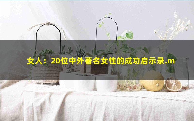 女人：20位中外著名女性的成功启示录.mobi