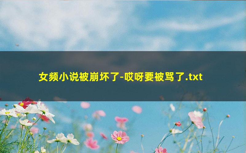 女频小说被崩坏了-哎呀要被骂了.txt