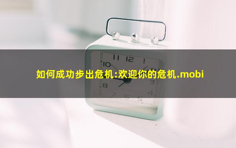 如何成功步出危机:欢迎你的危机.mobi