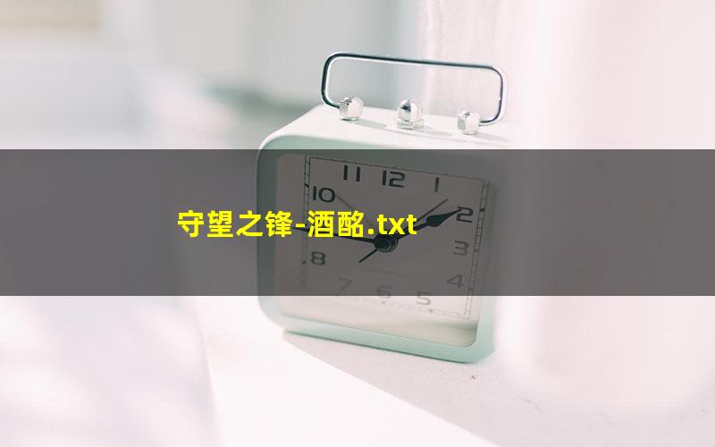 守望之锋-酒酩.txt