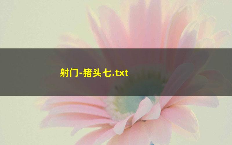 射门-猪头七.txt