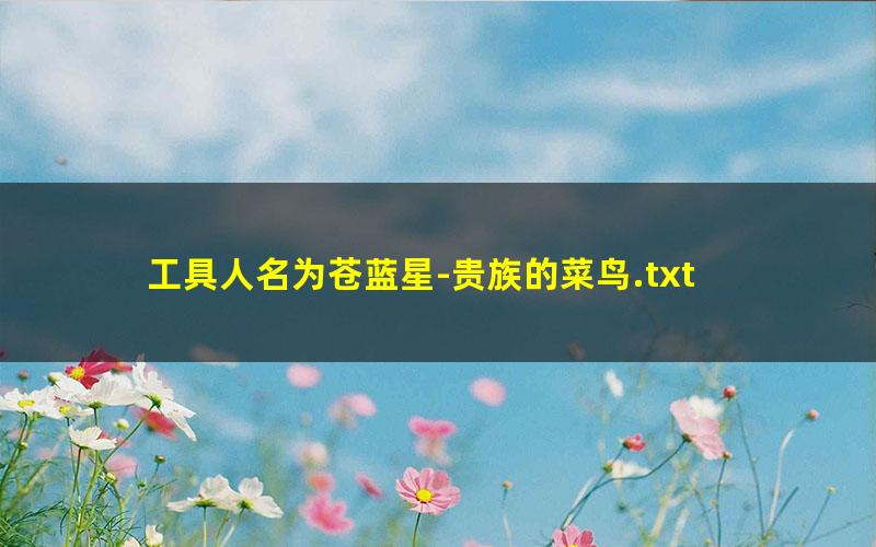 工具人名为苍蓝星-贵族的菜鸟.txt