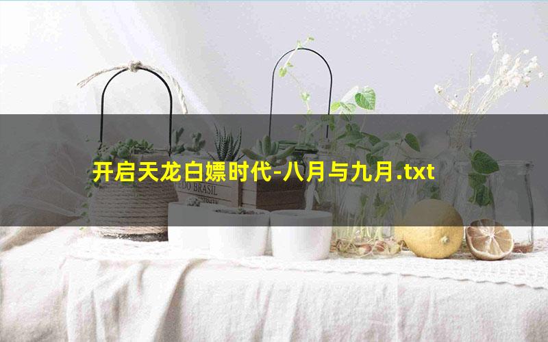 开启天龙白嫖时代-八月与九月.txt