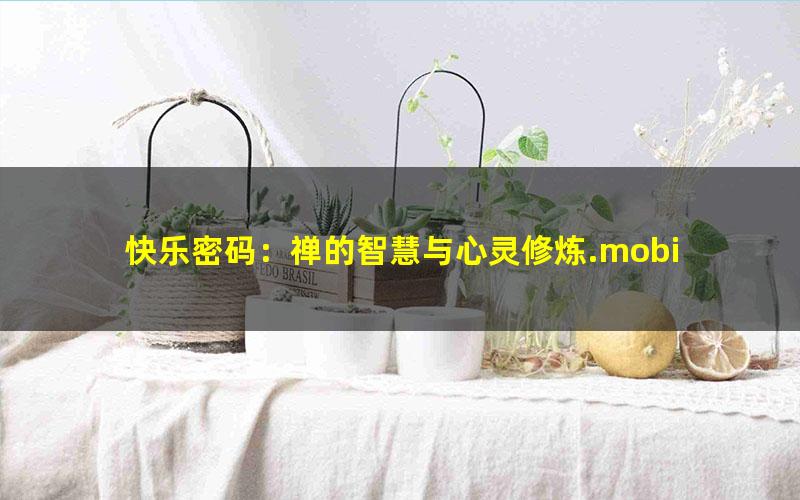 快乐密码：禅的智慧与心灵修炼.mobi