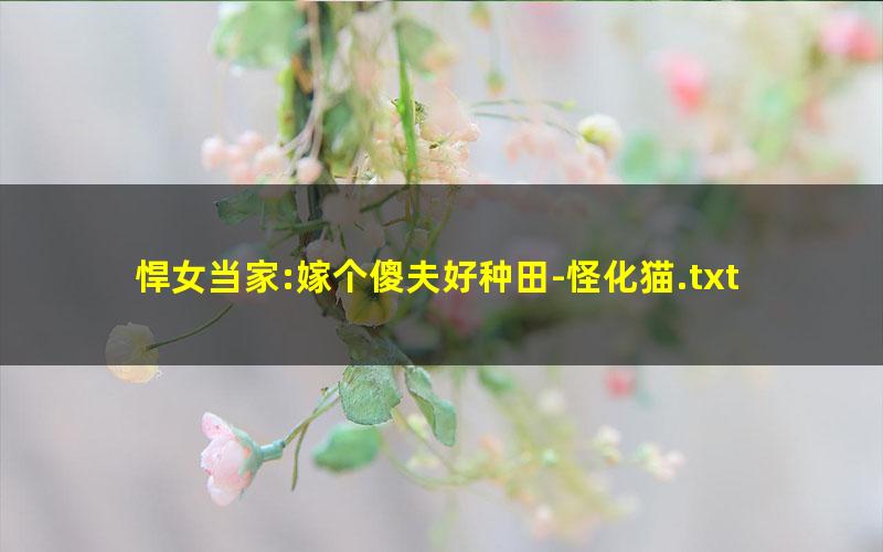 悍女当家:嫁个傻夫好种田-怪化猫.txt