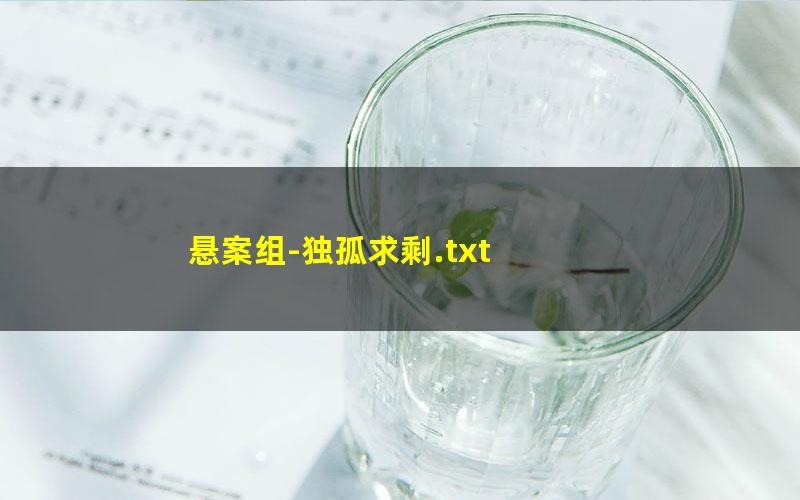 悬案组-独孤求剩.txt