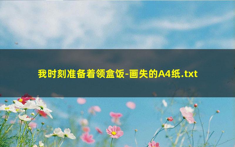 我时刻准备着领盒饭-画失的A4纸.txt