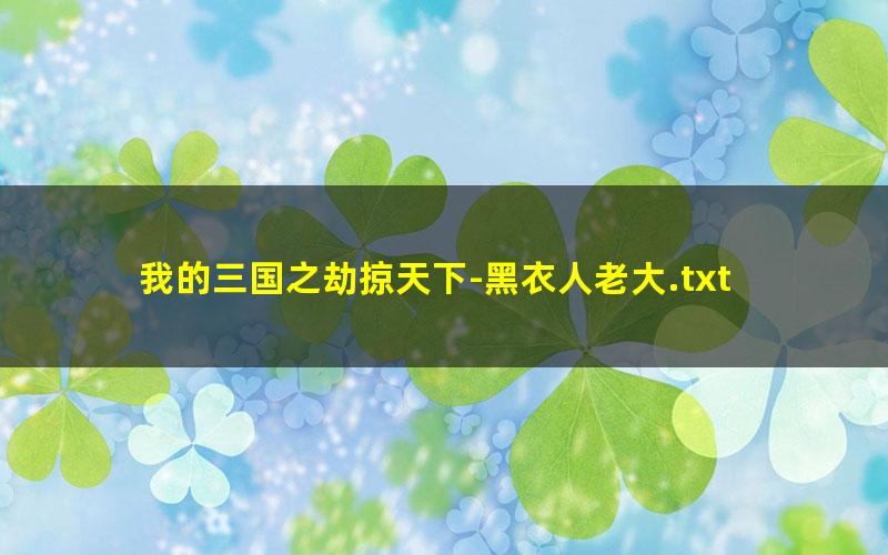 我的三国之劫掠天下-黑衣人老大.txt